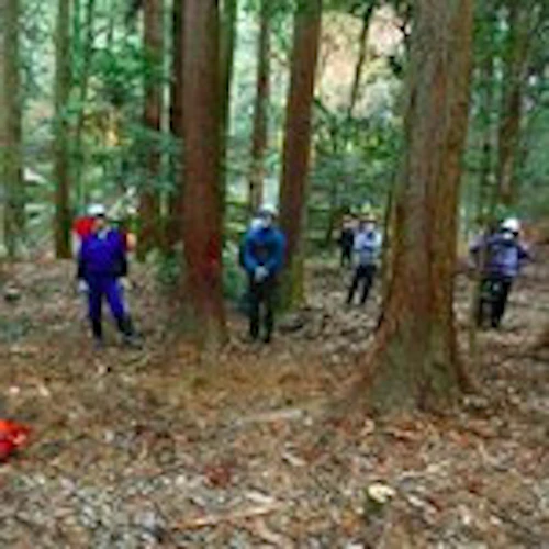 現場セミナー　郡山城址の手入れの活動写真