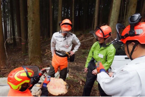 番外編現場セミナー第3回「安全に木を伐る技術研修会」の活動写真