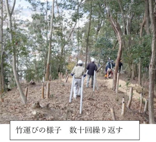 第 271 回現場セミナー： 史跡中小田古墳群の竹等伐採 第６回の活動写真