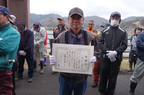 感謝状受賞の佐々木さん