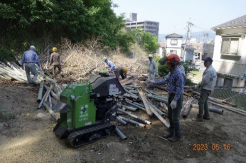 第271回現場セミナー　中小田古墳群の竹林等伐採業務（竹チップ処理）初回の活動報告の活動写真