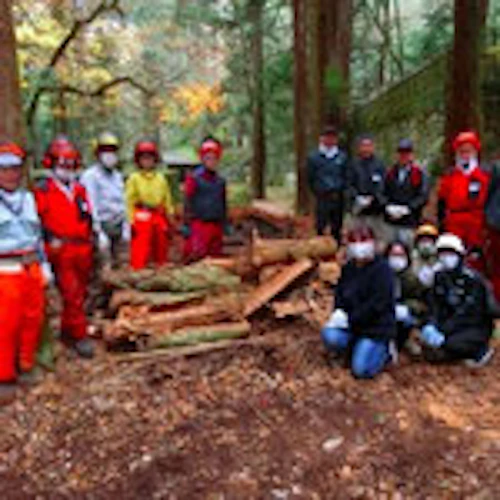 現場セミナー　郡山城址の手入れの活動写真