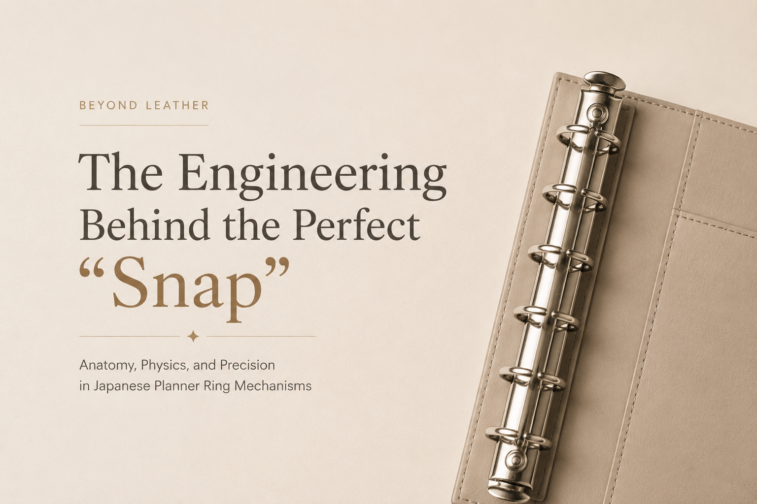 Beyond Paper and Leather: Deconstructing the Mechanical "Snap" of Japan's Premium Ring Planners