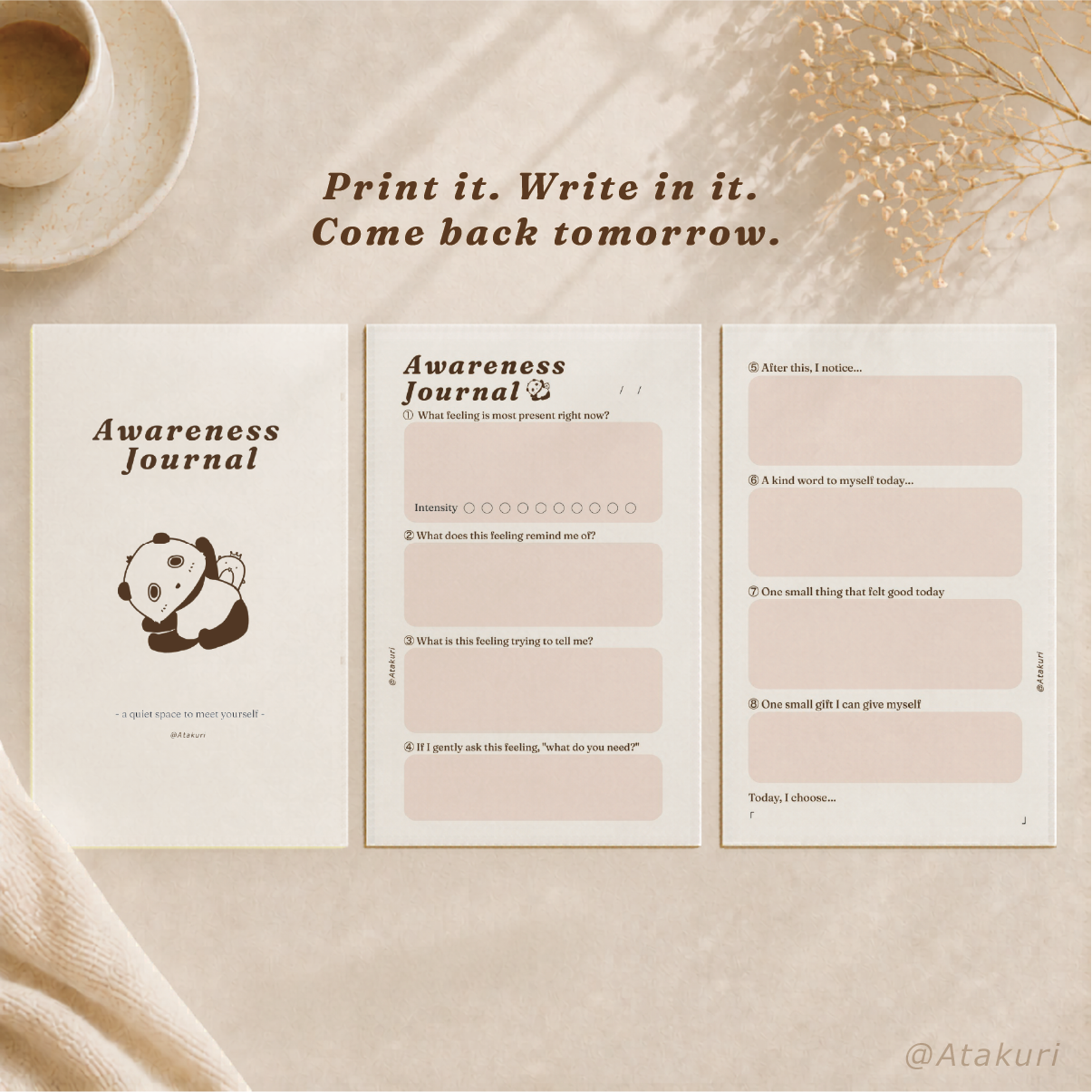 How to Use the Awareness Journal Insert (Without Making It a Chore)