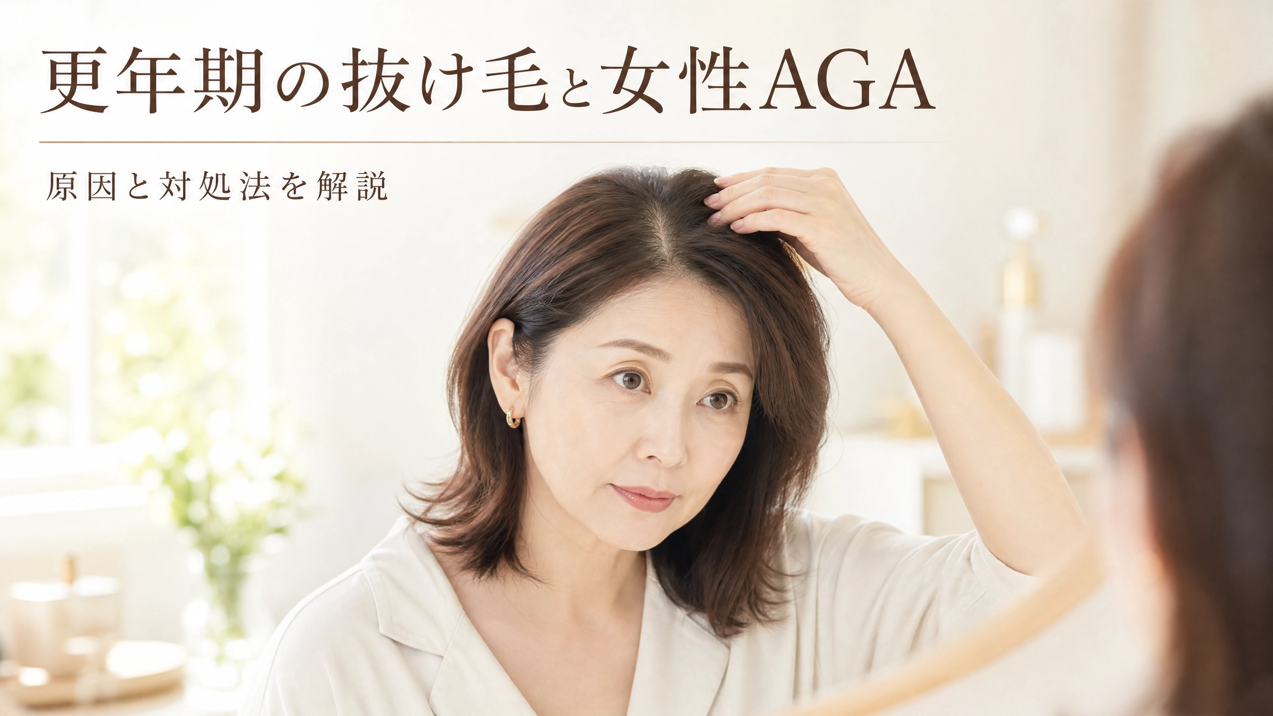 更年期の抜け毛の原因|女性AGAとの関係と対処法
