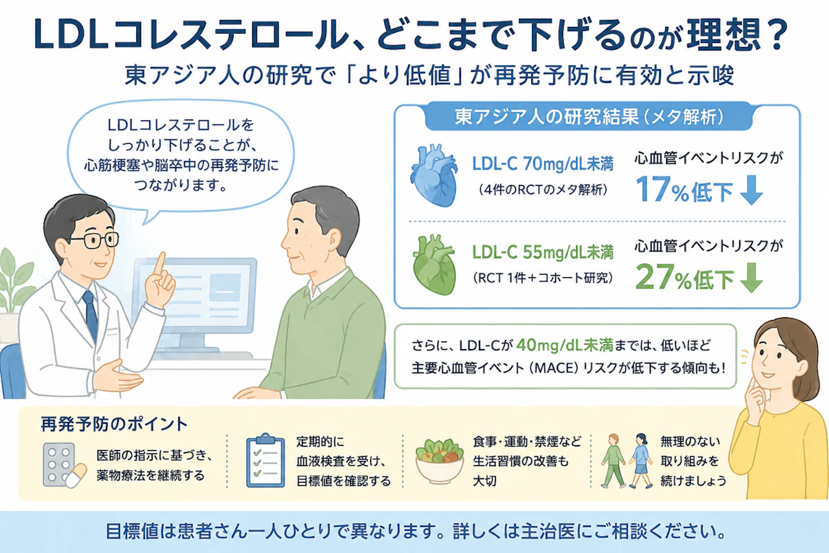 「LDLコレステロールは、どこまで下げればよいのでしょうか？」