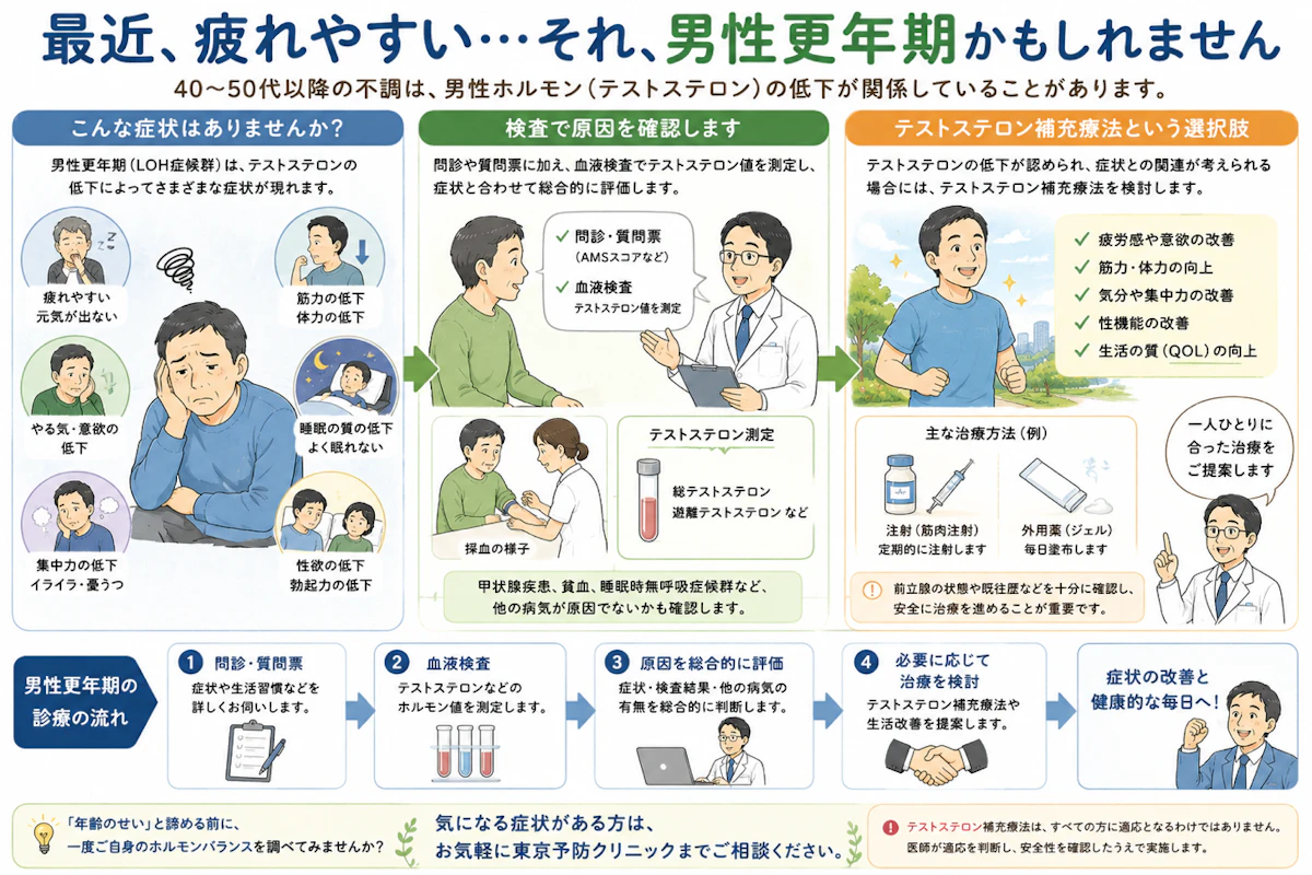 「最近疲れやすい…それ、男性更年期かもしれません」