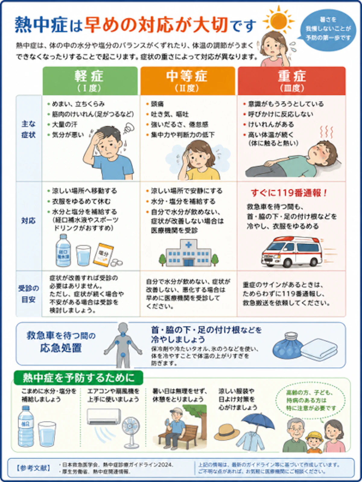 熱中症は早めの対応が大切です