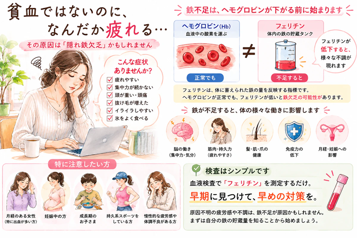 貧血がないから大丈夫？実は見逃されやすい「隠れ鉄欠乏」