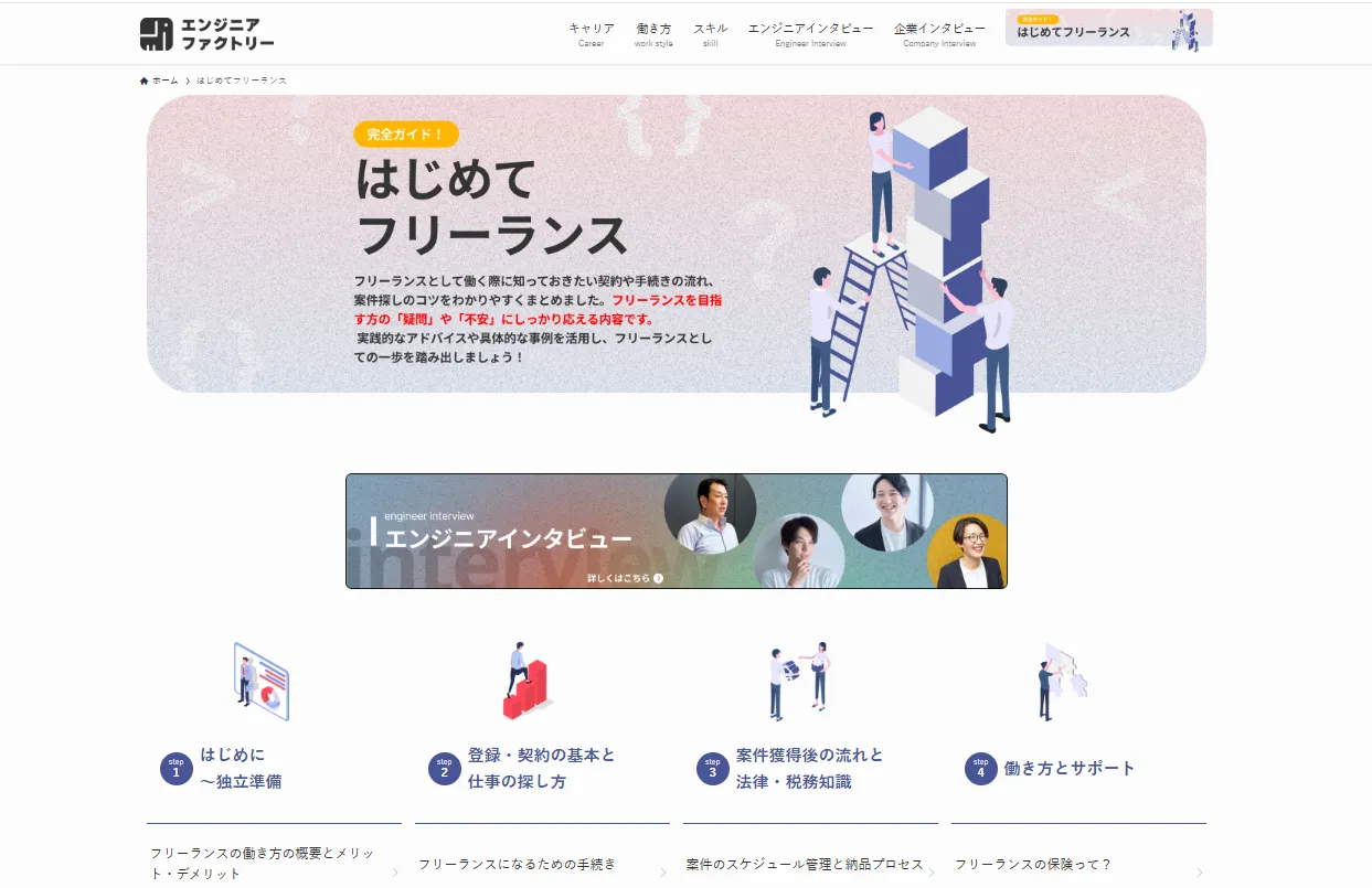 「はじめてフリーランス」ページ公開のお知らせ