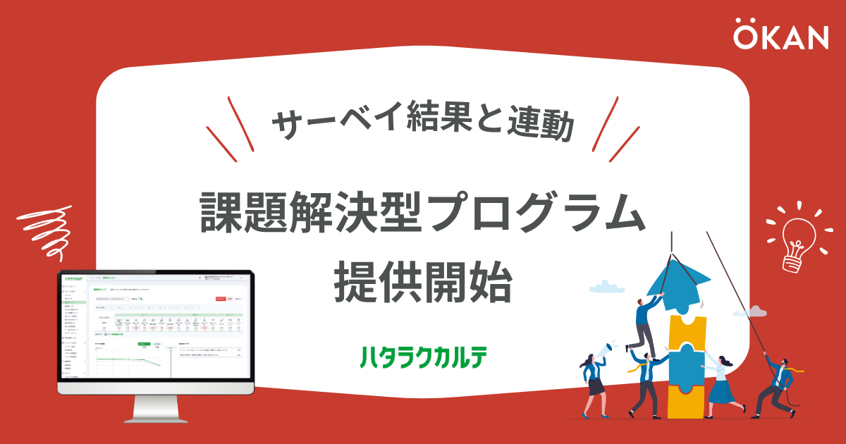 サーベイ結果と連動した課題解決型プログラムを提供開始
