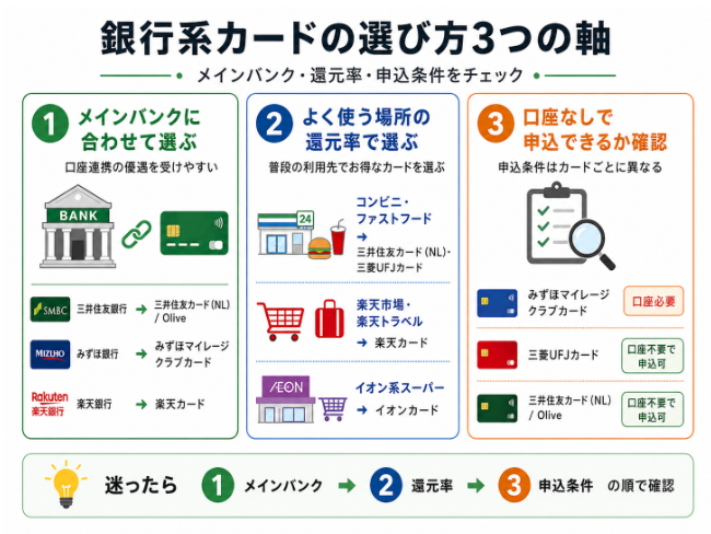 銀行系カードの選び方
