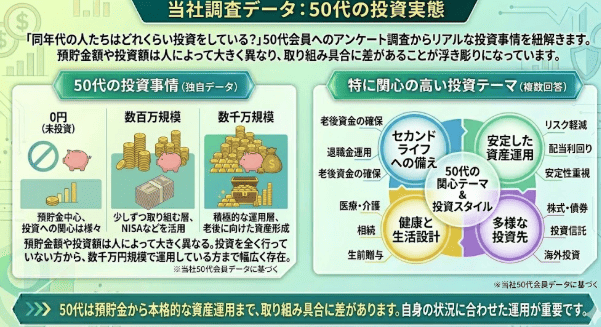 【独自調査】50代のリアルな投資事情！みんな投資している？