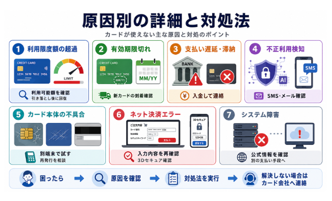 クレジットカードが使えない原因