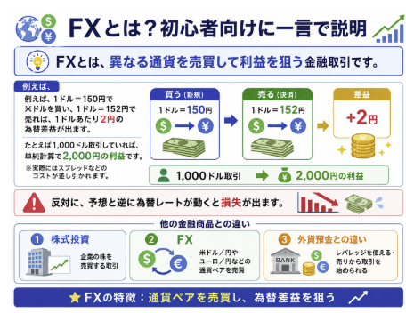 FXを初心者でも理解しやすくするための図解