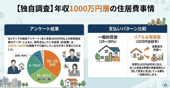 【独自調査】年収1000万円層のリアルな家賃・住居費事情