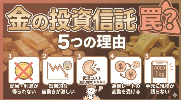 金の投資信託が「おすすめしない」と言われる5つの理由