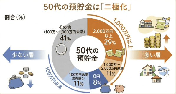 【独自調査】50代のリアルな貯金分布と年収別の貯蓄額