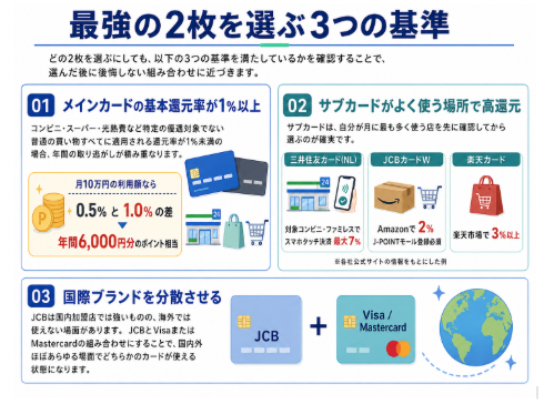 最強のクレカ２枚の選び方