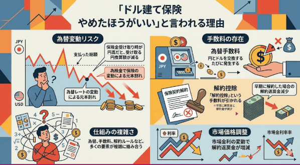 ドル建て保険はやめたほうがいいと言われる理由