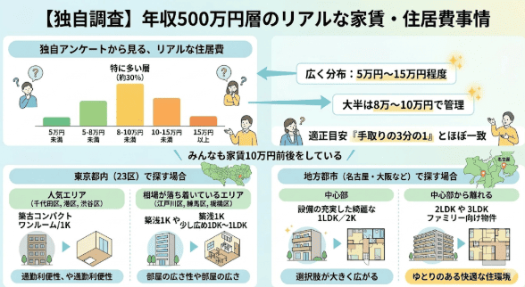 【独自調査】年収500万円層のリアルな家賃・住居費事情