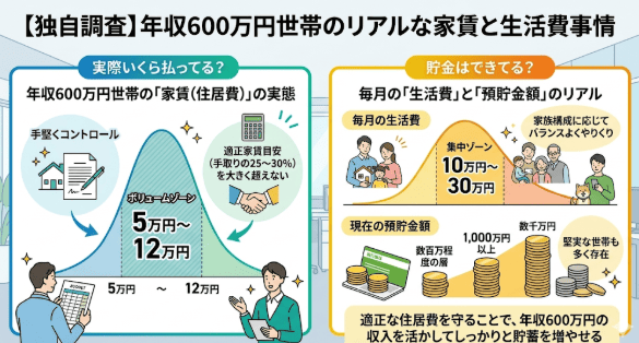 【独自調査】年収600万円世帯のリアルな家賃と生活費事情