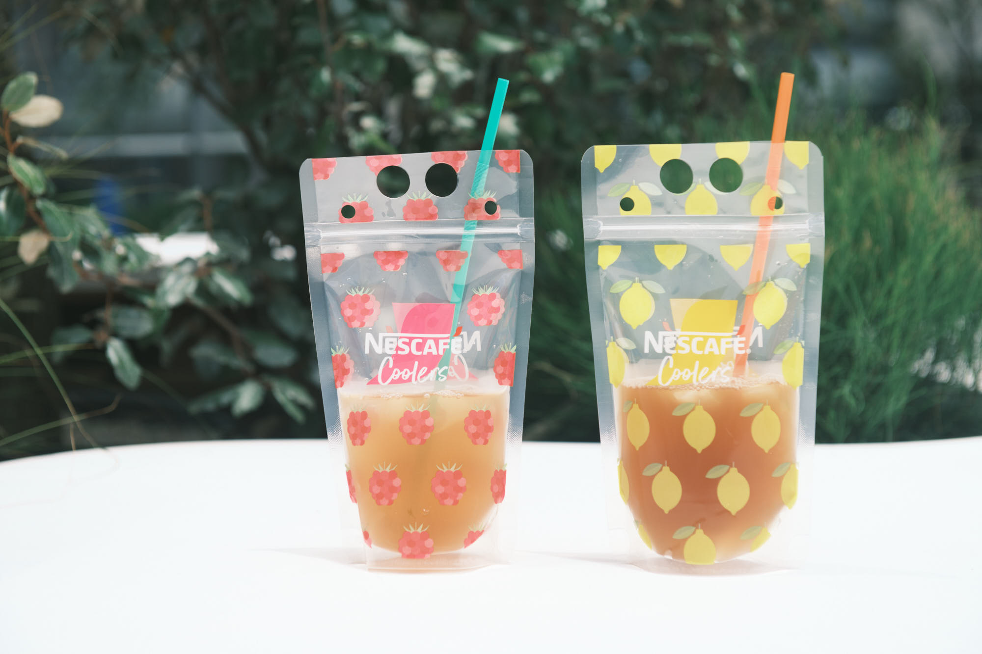 目にも涼しい「ネスカフェ クーラー」。2種類とも甘酸っぱさとコーヒー感のバランスが絶妙だった