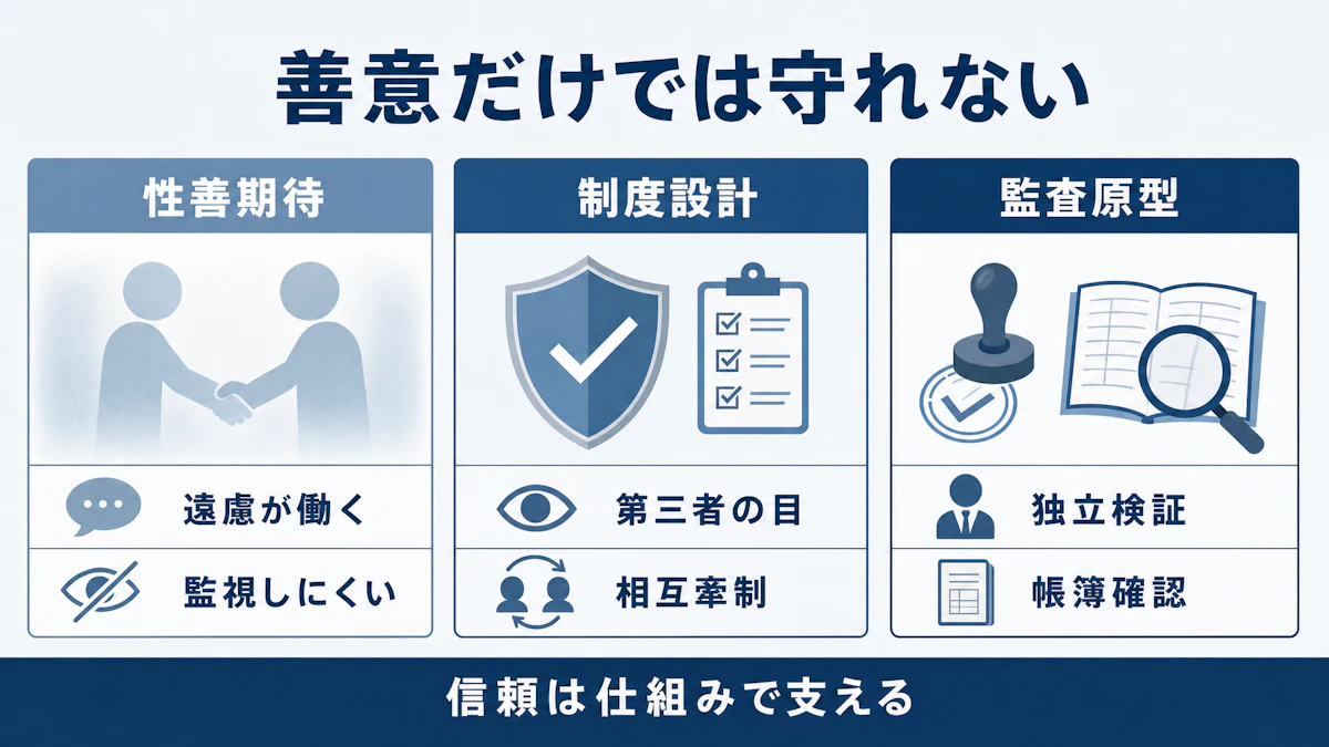 善意を前提にした設計は制度ではなく祈りに近い――性善説が内部統制を骨抜きにする仕組み