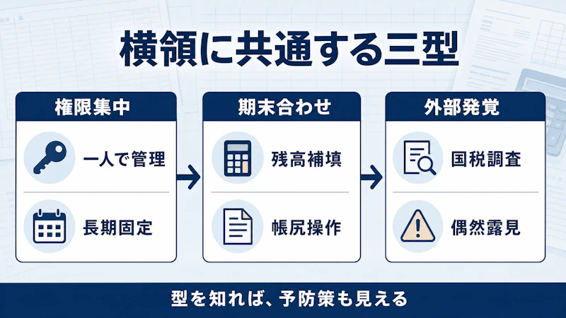 非営利法人の横領に共通する三つの型――権限集中・期末だけの粉飾・外部要因による偶然の発覚