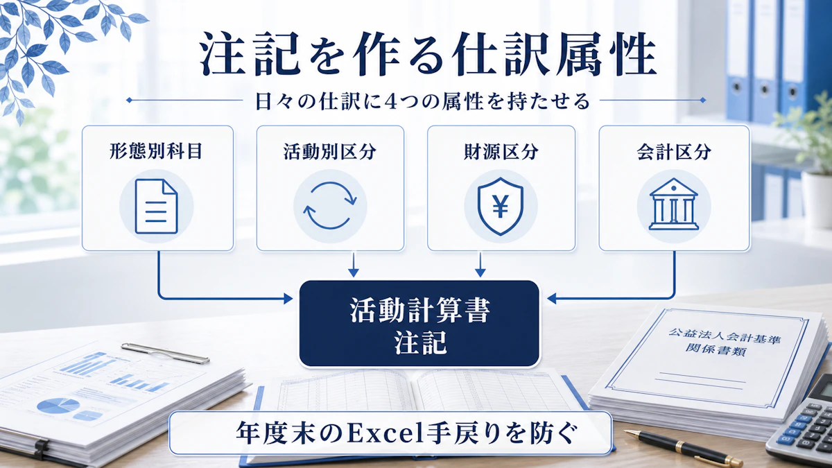 仕訳に持たせる4つの属性