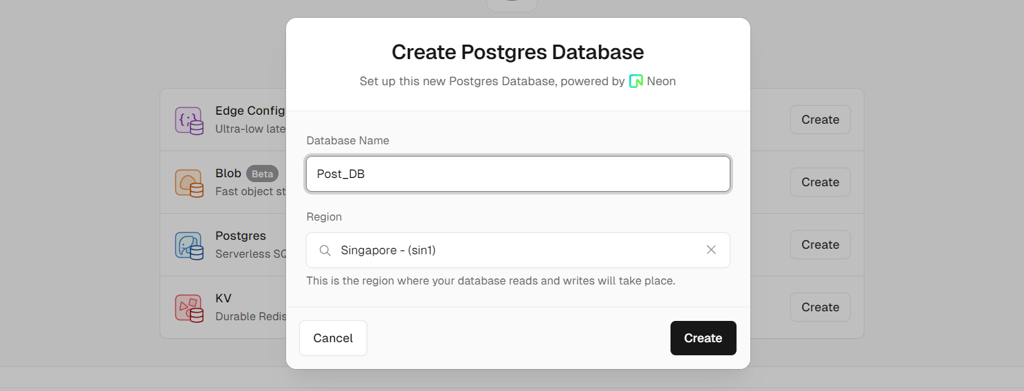 Create Database