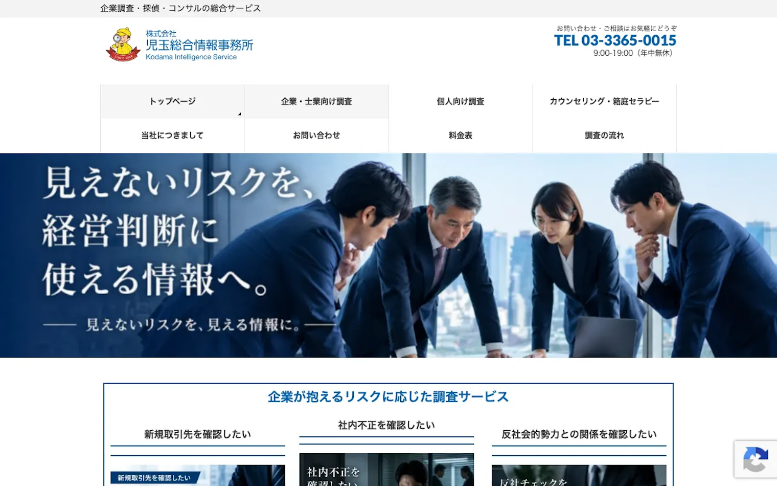 株式会社児玉総合情報事務所の公式サイトのスクリーンショット