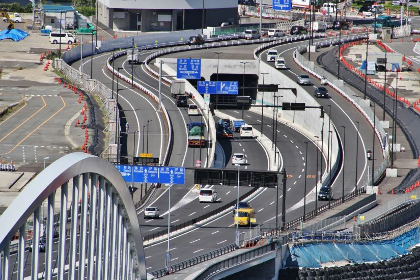 築地・汐留付近にある二輪車通行禁止区間の画像