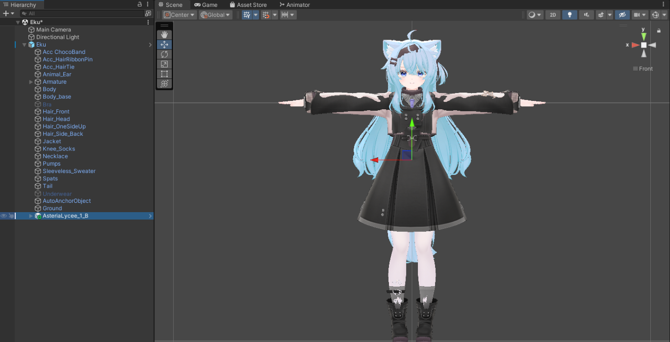 衣装をとりあえず入れた図