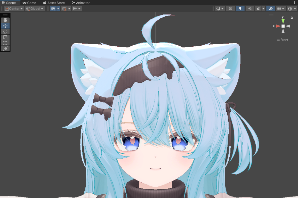 アイテクスチャ適用後のアバター