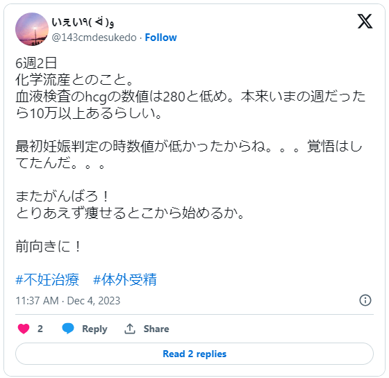 体外受精は流産しやすい?1