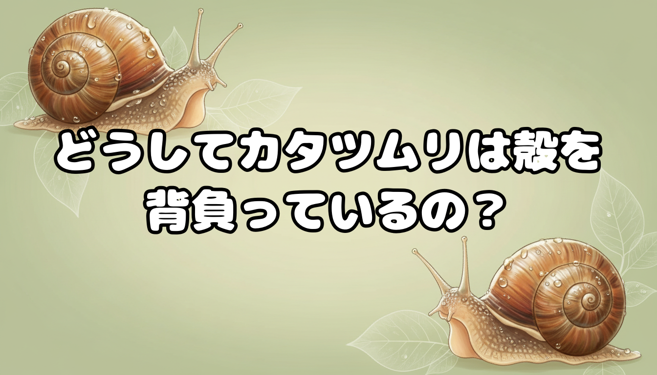 どうしてカタツムリは殻を背負っているの?