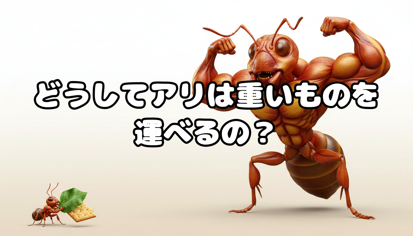 どうしてアリは重いものを運べるの?