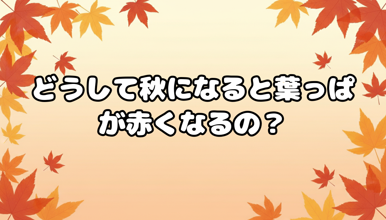 どうして秋になると葉っぱが赤くなるの?