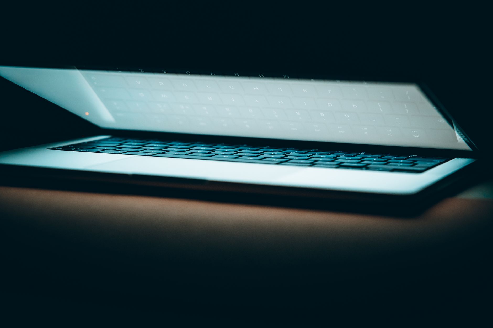 cybersecurity concept laptop shield