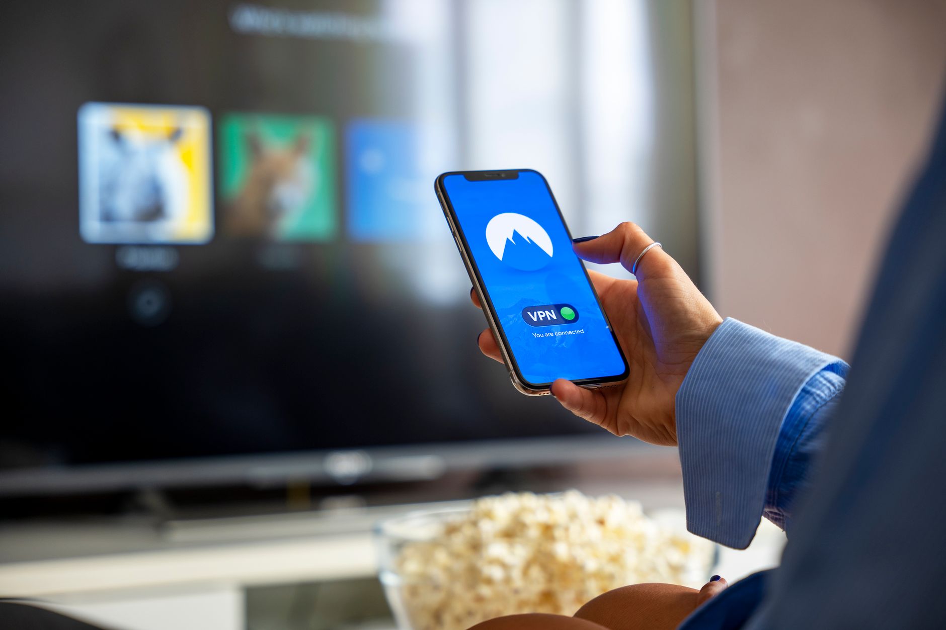 person using smartphone security