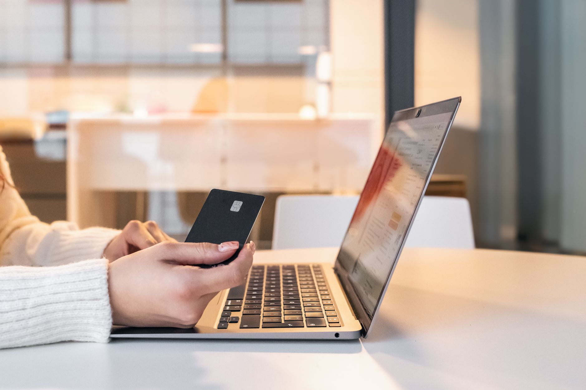 person cancel subscription laptop