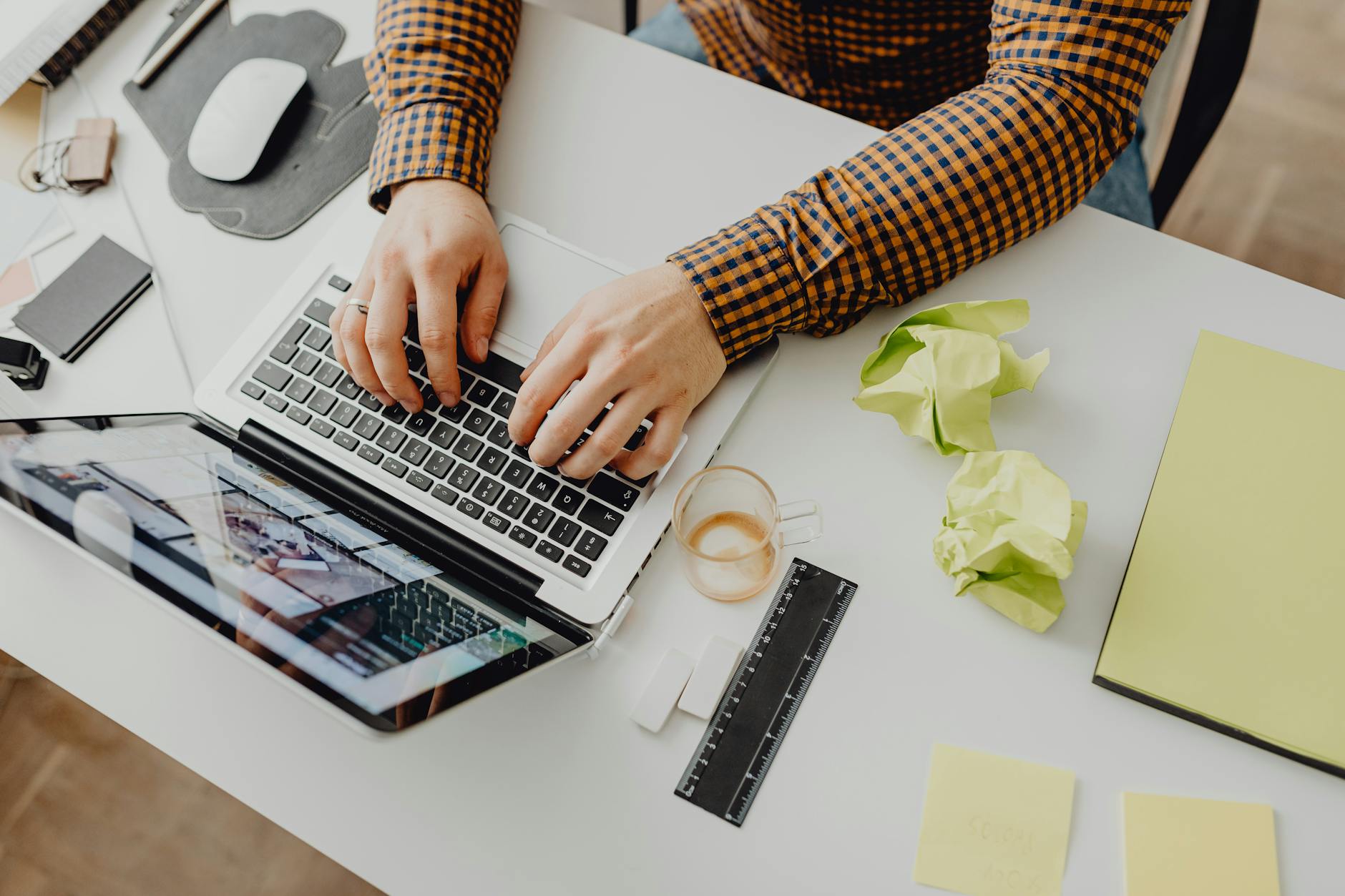 designer working laptop creative