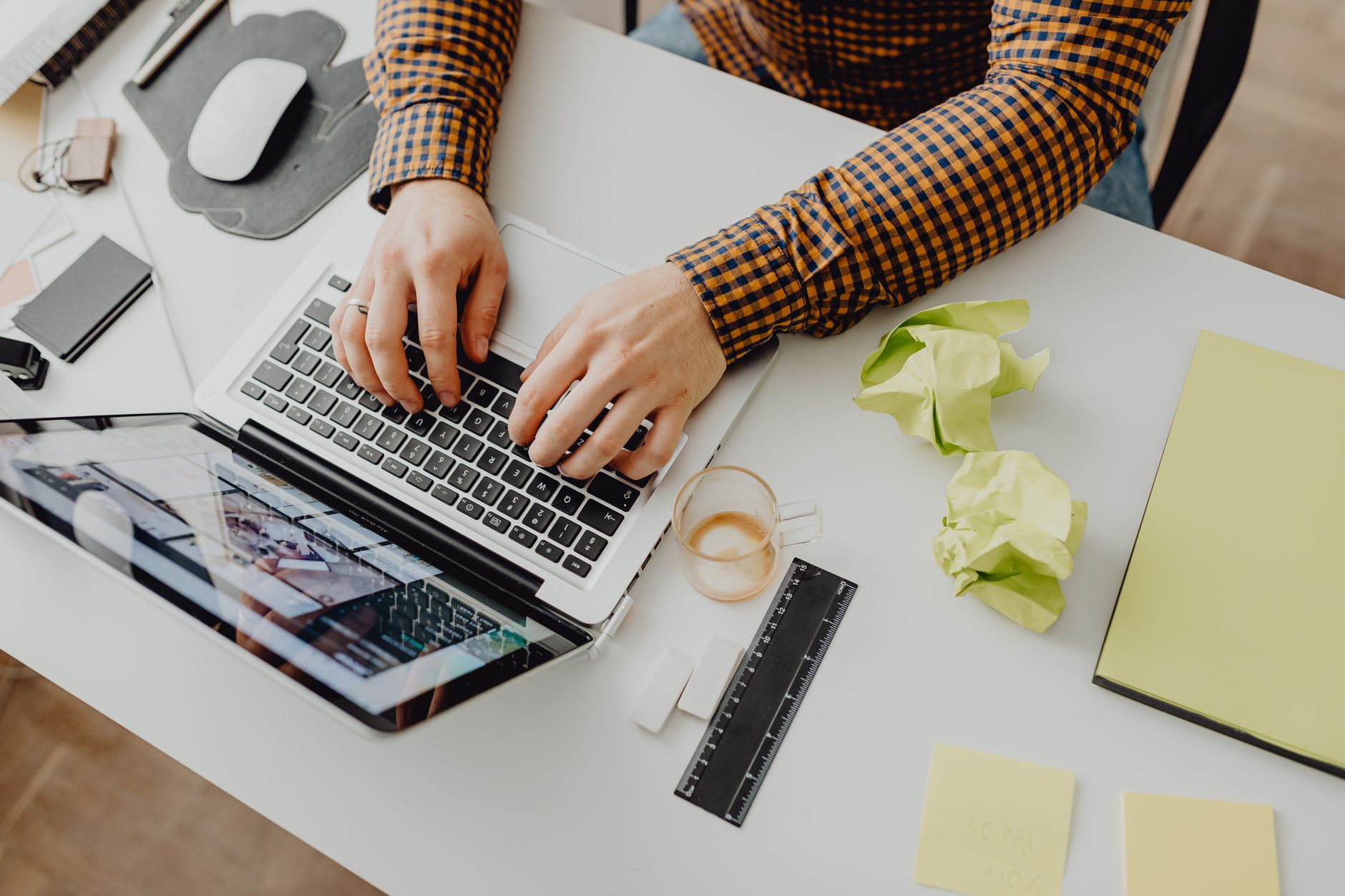 designer working laptop creative