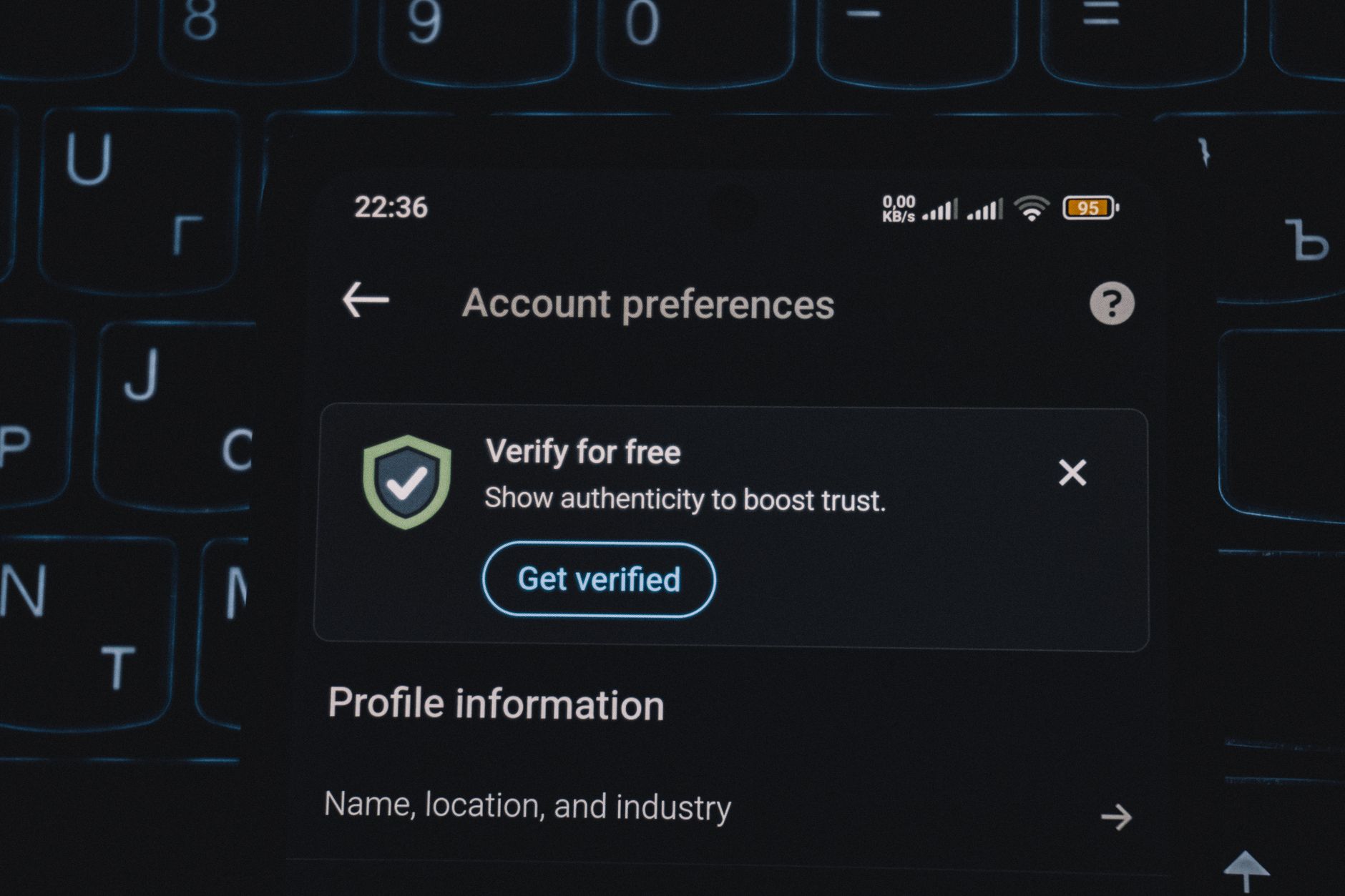 cybersecurity settings dashboard privacy