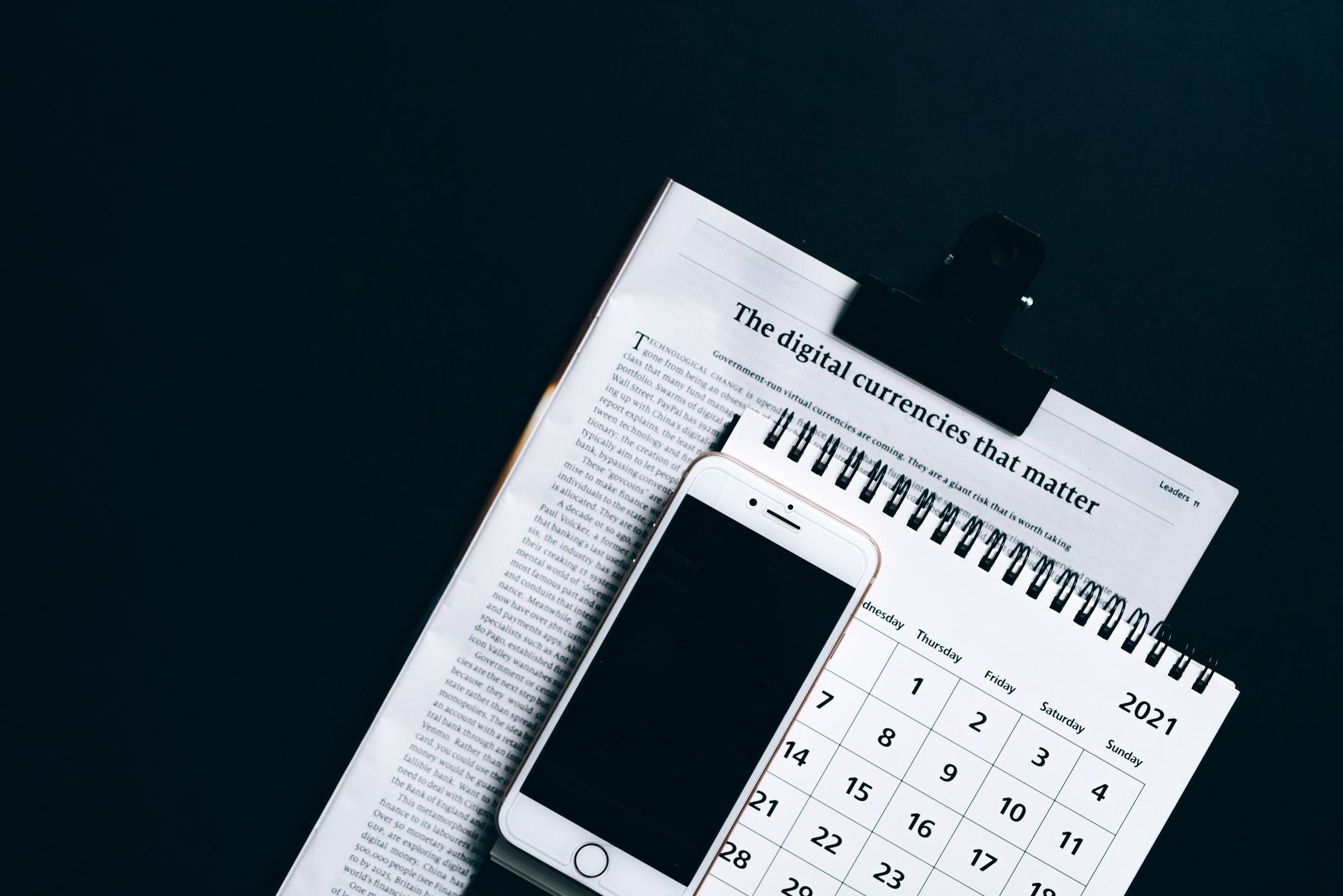 calendar planning smartphone reminder