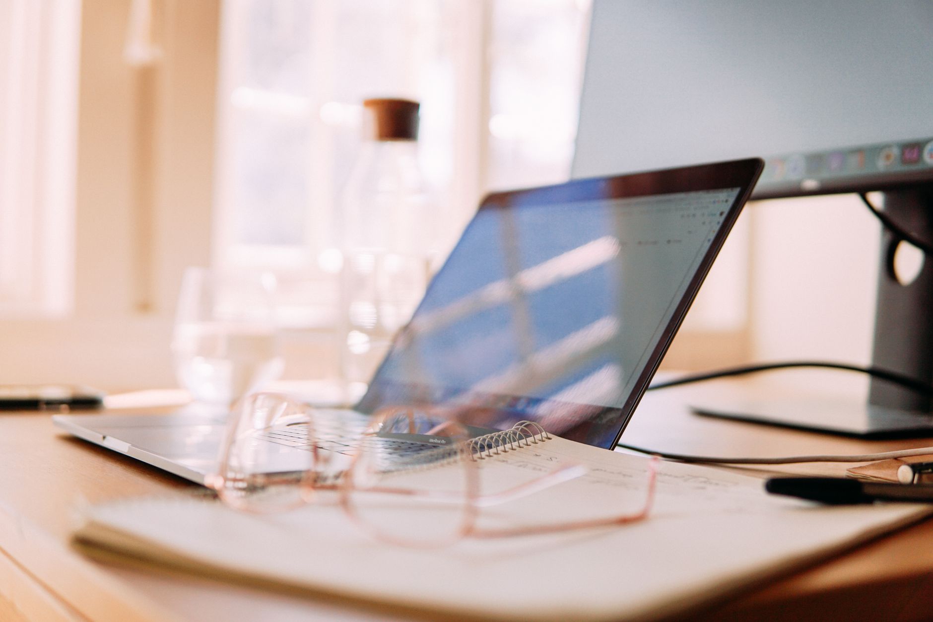 notion workspace productivity laptop