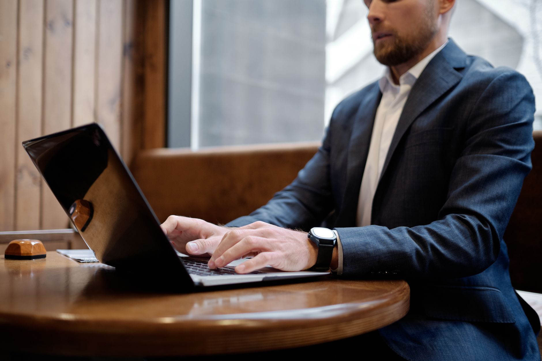 business person working free