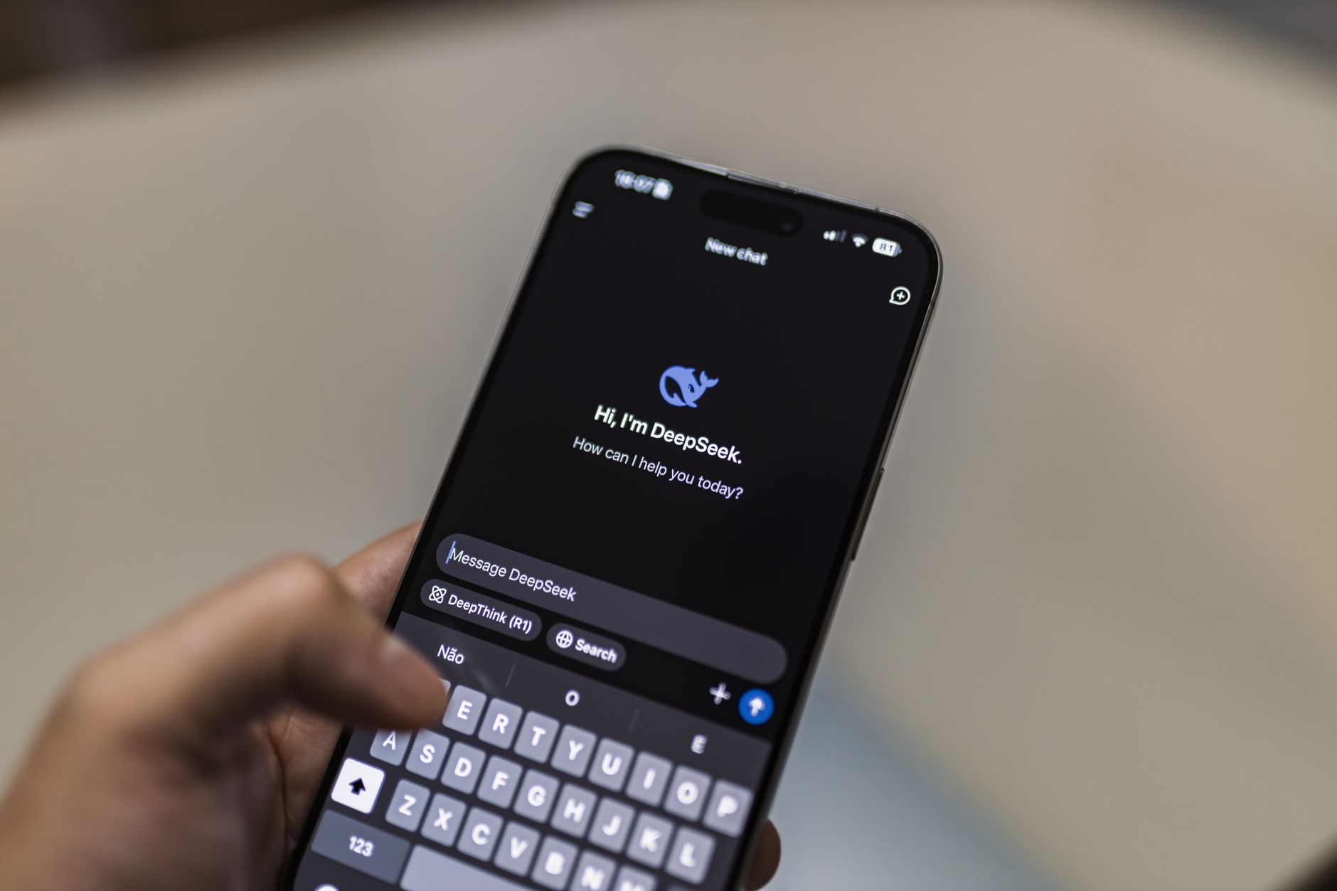 person using ai chatbot