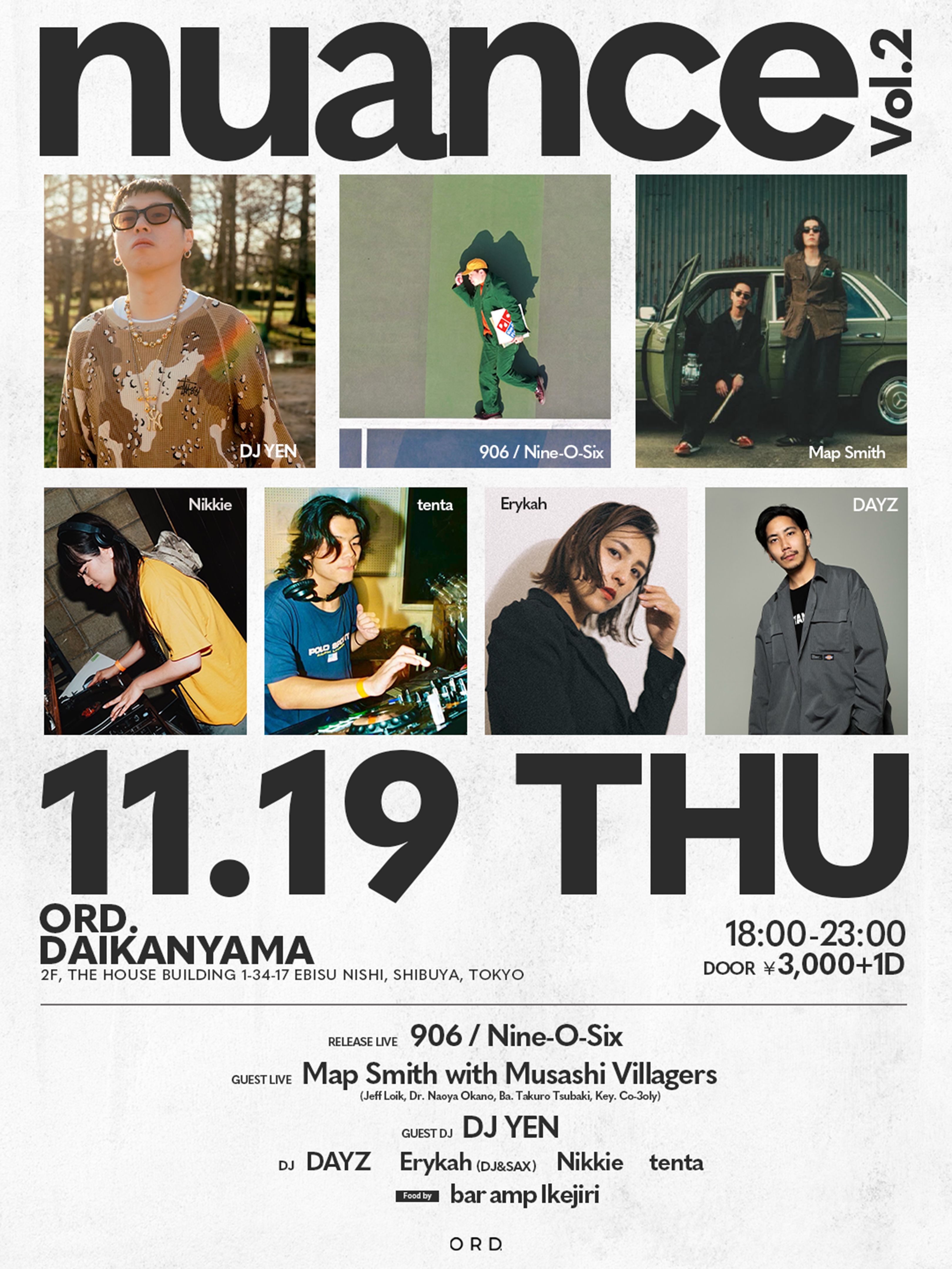Flyer for nuance vol.2 at ORD Daikanyama